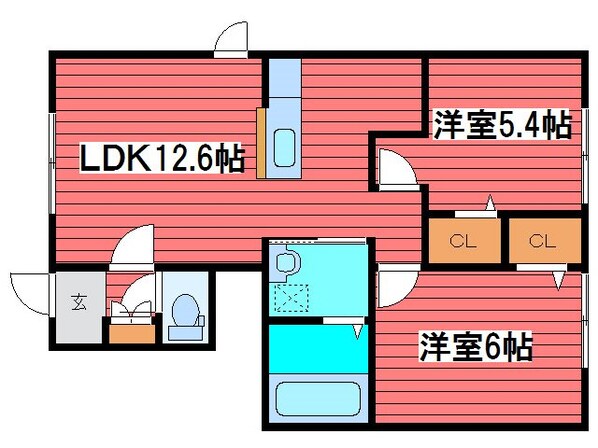 エスポワール月寒東の物件間取画像